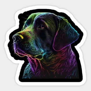 Neon Labrador Sticker